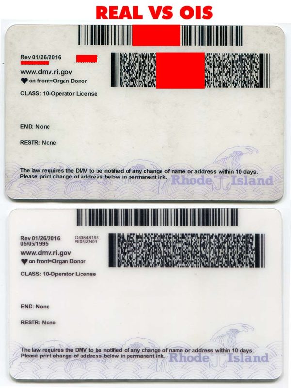 Rhode Island Driver License(New RI) - Image 5