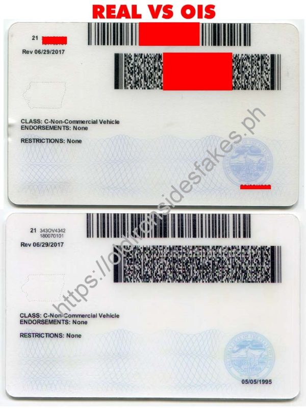 Iowa Driver License (IA) - Image 5