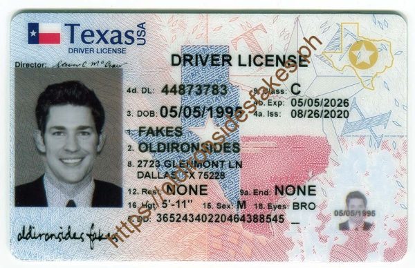 Texas Driver License(New TX O21 2020)