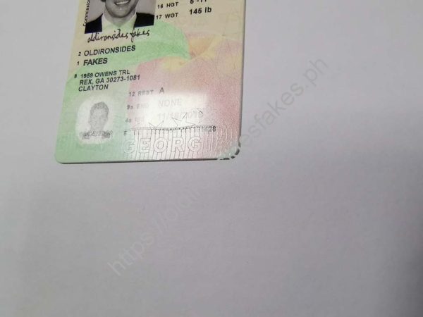 Georgia Driver License(New GA U21) - Image 2
