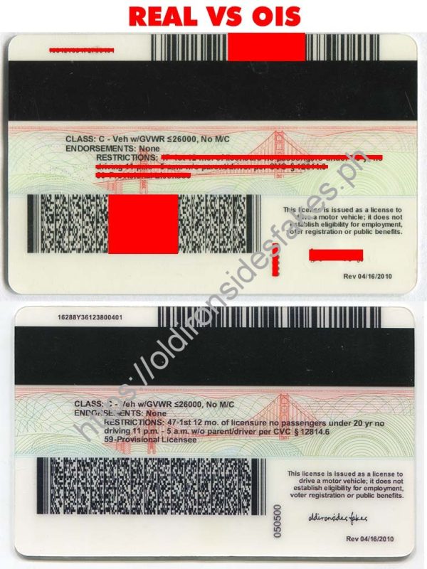 California Driver License (Old CA U21) - Image 4