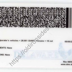Delaware Driver License(New DE U21)